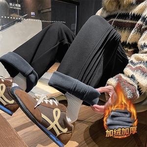 卫裤男秋冬款美式慵懒风运动裤子阔腿休闲长裤Z9860-P45/加绒P55图片