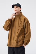新款中性风户外夹克男立领纯色上衣冲锋衣外套A157B-JK7866-P60，男装夹克，电商A157B