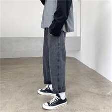 2026新款牛仔裤男潮牌宽松直筒裤子痞帅韩版潮流中性裤NK293-p40图片