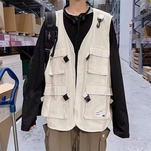 2025夏新款美式复古多口袋工装马甲男 MJ512图片