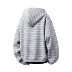 可二开条纹M-5XL大码34%棉66%涤纶连帽开衫卫衣男WY78194P88控138，男装卫衣，星座227-7