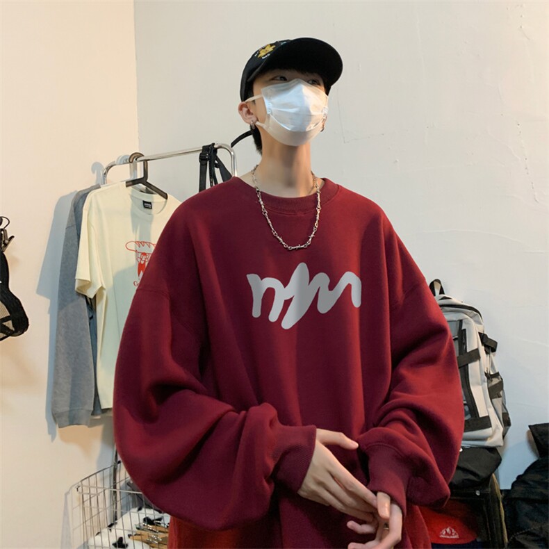 ！ 圆领卫衣男装港风长袖T恤男外套男WY127-P28图片