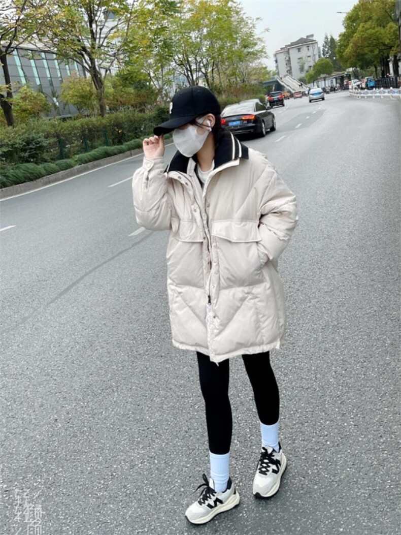 韩版中长款羽绒服，女装羽绒服，玩美