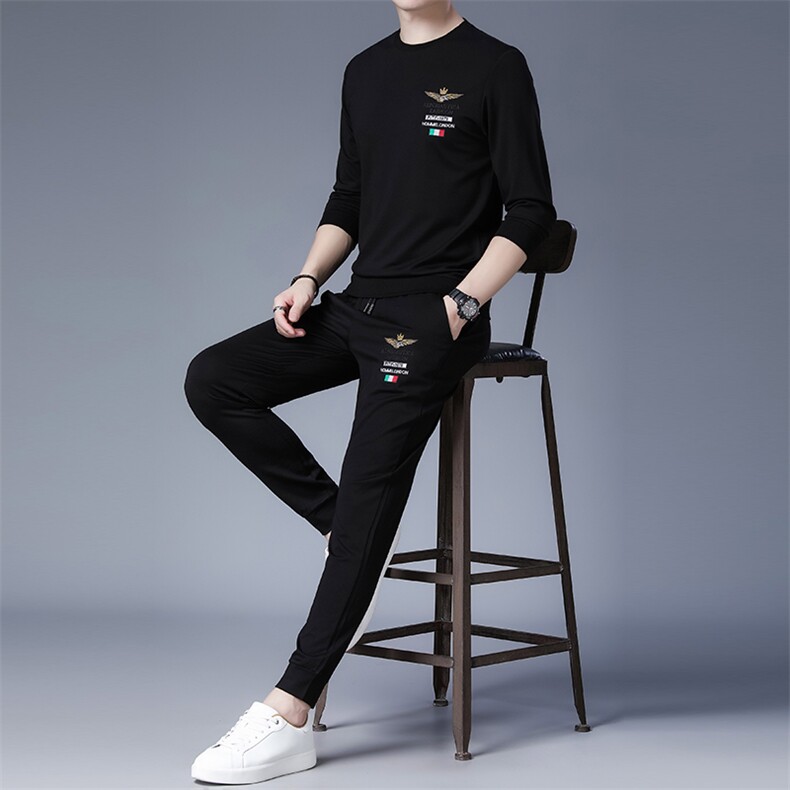 ANT8037钱塘2020-3秋季新款时尚潮流男士套装休闲运动两件套P117图片