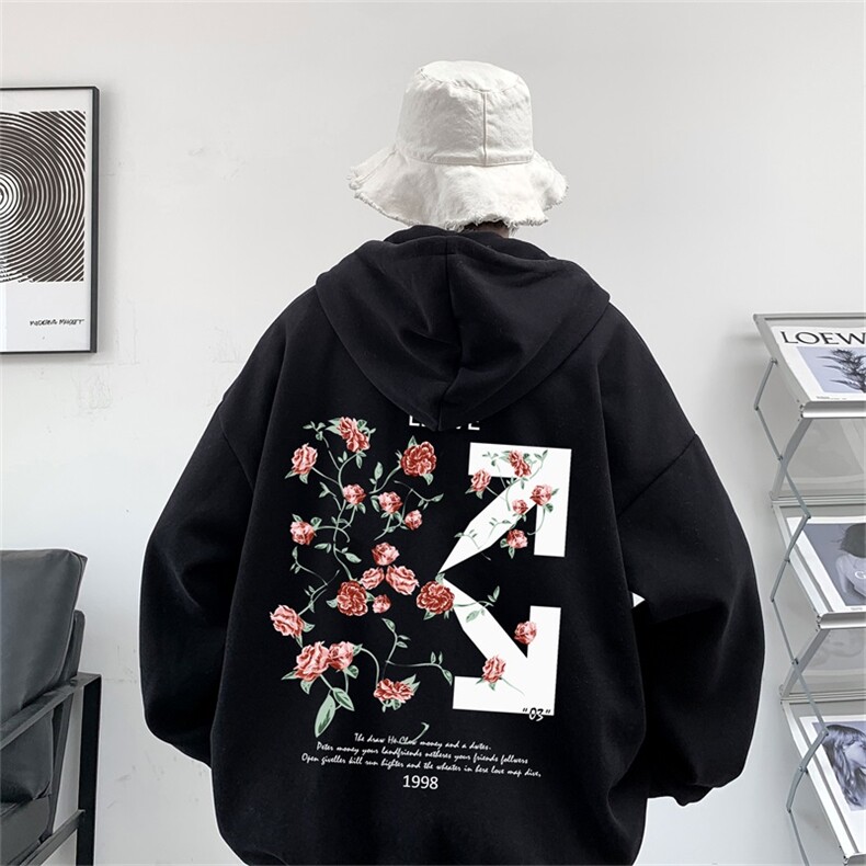 电商DSA028-WYJK22L113P45新款港风开衫连帽印花卫衣夹克男,男装夹克,电商A028