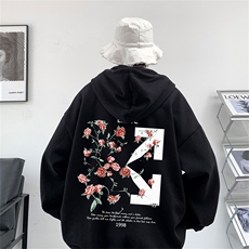 电商DSA028-WYJK22L113P45新款港风开衫连帽印花卫衣夹克男，男装夹克，电商A028