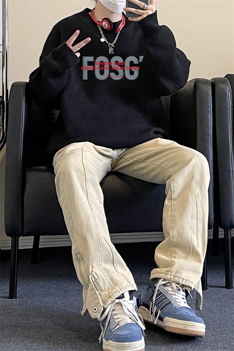 高质量！秋冬季半高领毛衣男加绒加厚线衣男针织衫男MY253-特p38,男装针织衫/毛衣,电商B367