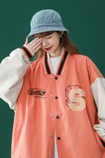 中性风2026秋季新款设计感字母印花棒球服夹克外套--G236P65控88，男装夹克，A247A