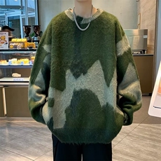 美式复古撞色毛衣男秋冬季学生街头慵懒风小众MY210P46，男装针织衫/毛衣，星座1116-2