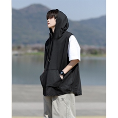 M-8XL特大码冰丝速干连帽背心男篮球运动无袖健身服坎肩TDX315P35，男装T恤，电商D206-1