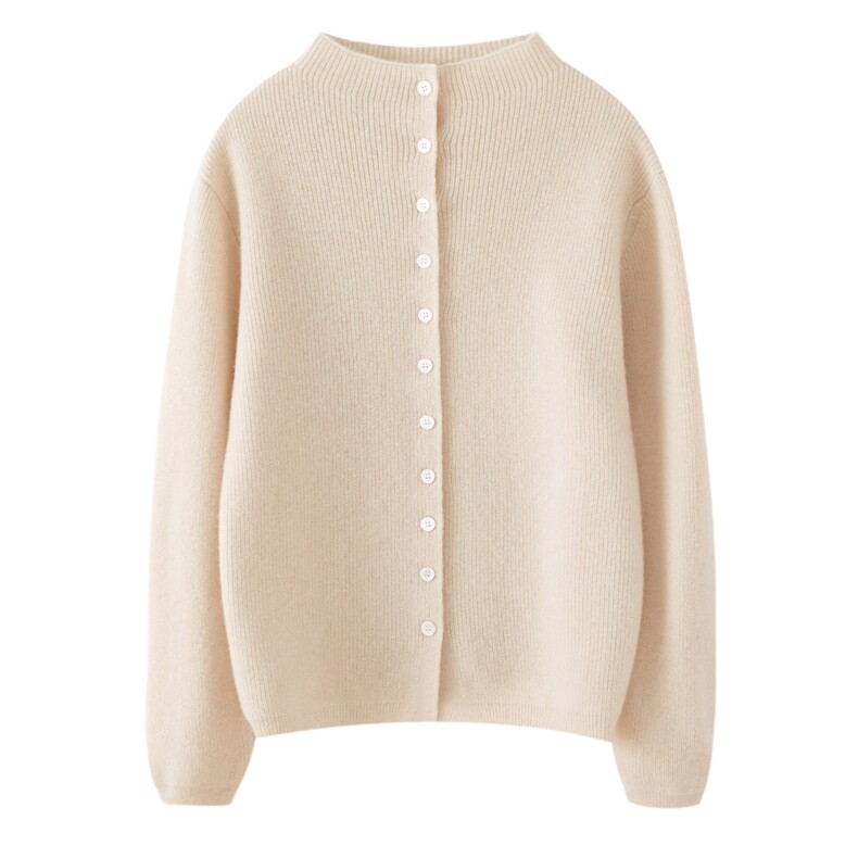 2025年秋季新款十一扣针织开衫休闲百搭时尚，女装针织衫/毛衣，暖思雅