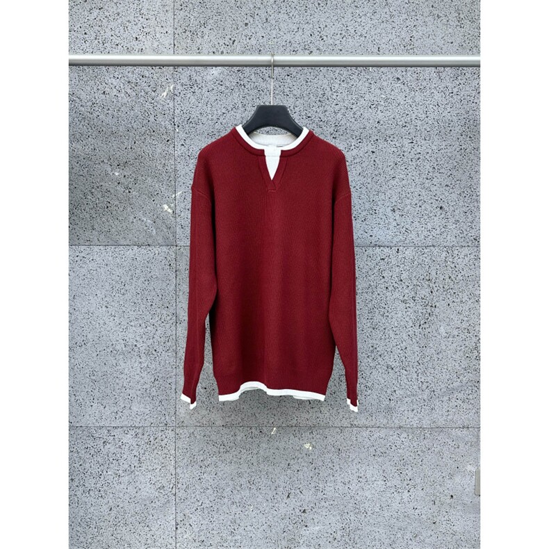 直播假两件设计针织毛衣圆领套头毛衣3201-P85,男装针织衫/毛衣,电商A243