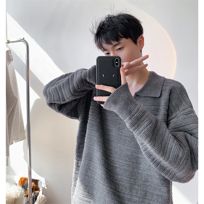毛衣男秋冬新款港风宽松针织毛衫MYA8-P58图片