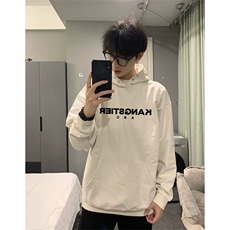 抖音得物品质380克全棉美式宽松两粒扣印花连帽卫衣ACM2202，男装卫衣，电商A443