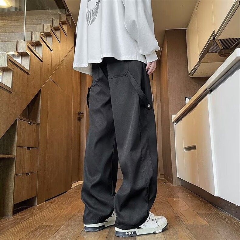青少年宽松型纯色常规夏秋季伐木裤子男秋季潮牌宽松微弹M547/P42,男装休闲裤,星座506