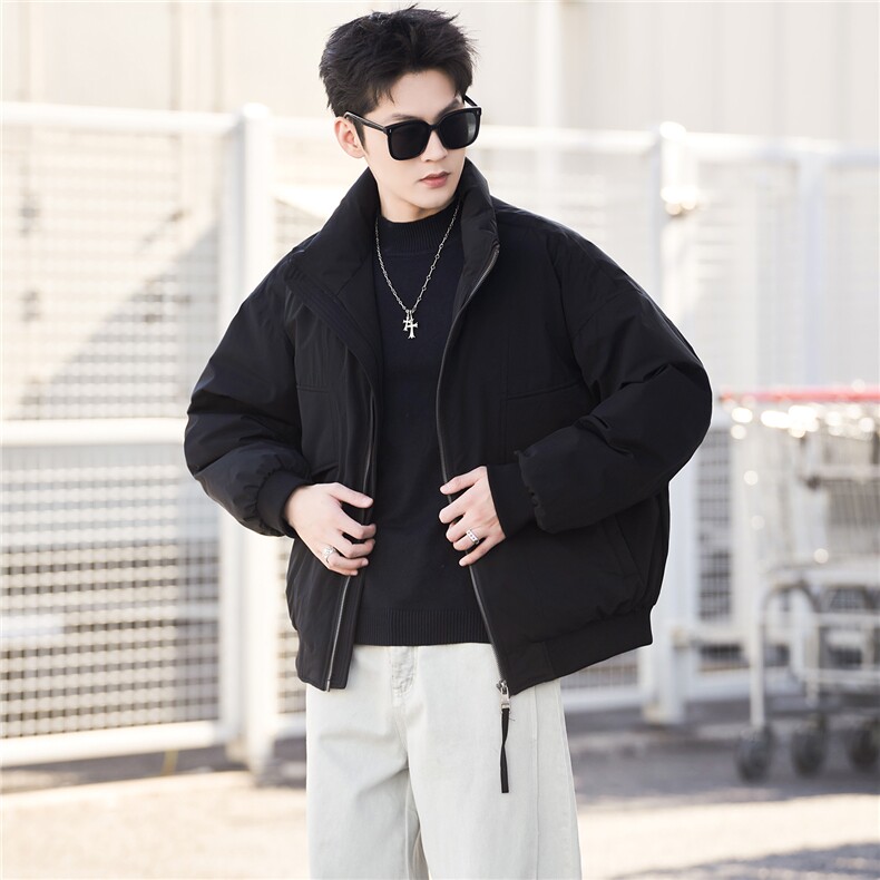 M-3XLB3539501P24590白鸭绒绿色立领冬羽绒服80-109g,男装羽绒服,电商B353