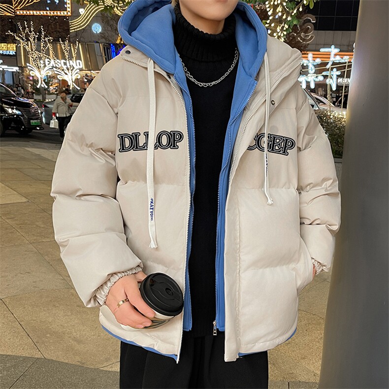 2023男冬季新款保暖棉衣假两件宽松加厚大码外套MY6613P90控138,男装棉衣,电商A086