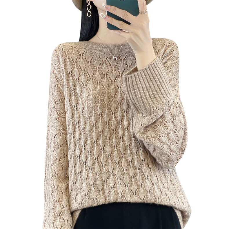 女士羊绒衫10%羊绒60%羊毛秋冬保暖休闲,女装羊绒衫,琳华羊绒