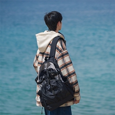 B225-W8590-P108-X138-拼接格子连帽衬衫-聚酯纤维，男装衬衫，电商B225