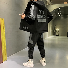 工装外套男装休闲运动套装男士夹克韩版潮流衣服D03/90，男装套装，电商B226-2（原B217-2）