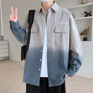 复古灯芯绒外套男秋冬季刺绣cityboy工装夹克高街潮ins宽松上衣服图片