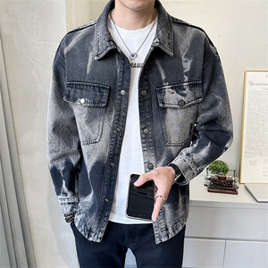 C317-59911-P145牛仔外套男2025春季新款时尚休闲百搭夹克