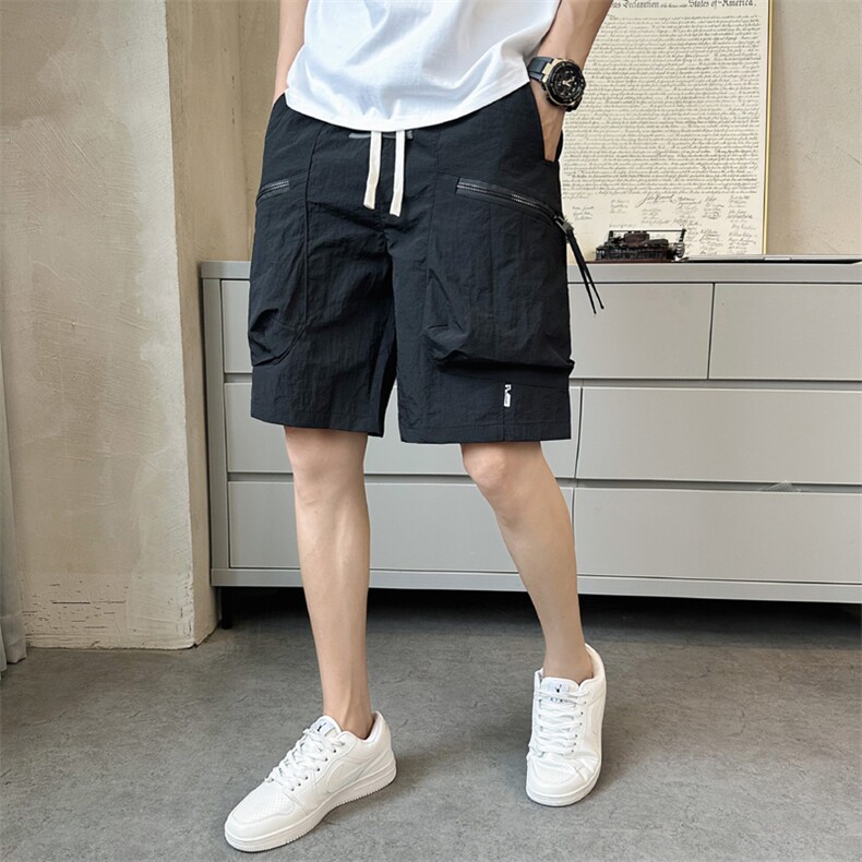 抖音速干斜拉链口袋五分裤男工装短裤DS-A329-K915-P38,男装牛仔裤,电商A329