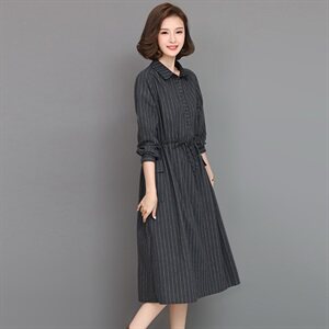 杭州四季青素素正品订长袖连衣裙女2025新款秋季气质妈妈格子裙子图片