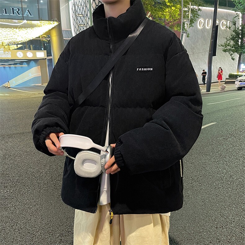 2023男冬季新款灯芯绒保暖棉衣防风宽松加厚大码棉服外套BYM09P85图片