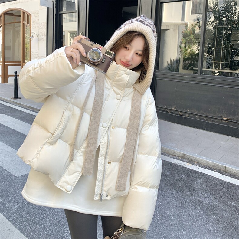 韩系毛织帽子（可脱卸）90绒加厚羽绒服2C239-117-P335-K458,女装羽绒服,2C239