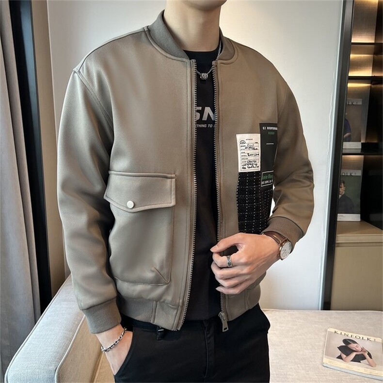 特价店主风春季新款复古休闲棒球领外套时尚潮流夹克JK088-P55,男装夹克,电商A413