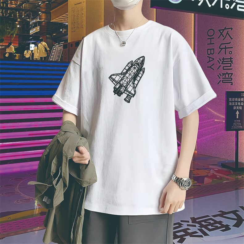 1506/Q25000/P23超火潮牌短袖T恤新款宽松百搭学生港风印花上衣男,男装T恤,星座1506