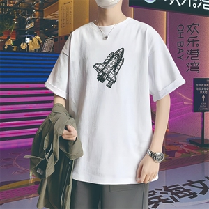 1506/Q25000/P23超火潮牌短袖T恤新款宽松百搭学生港风印花上衣男图片