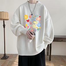 半高领毛衣男士大码针织衫男毛线衣男M18319-P45加绒款-P65，男装针织衫/毛衣，电商A040