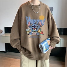 半高领毛衣男士大码针织衫男毛线衣男M18077-P45加绒款-P65，男装针织衫/毛衣，电商A040
