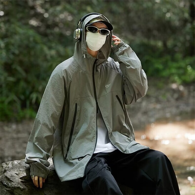 防紫外线冲锋衣男夏轻户外速干防晒皮肤衣服夹克外套HT79,男装夹克,星座1116A-1（原606A）