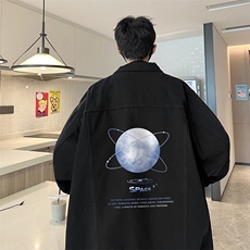 牛仔夹克男大码牛仔外套男茄克NJ77241-P60加绒款-P75，男装夹克，电商A040