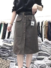 简约格子裙，其它，昕叶良品