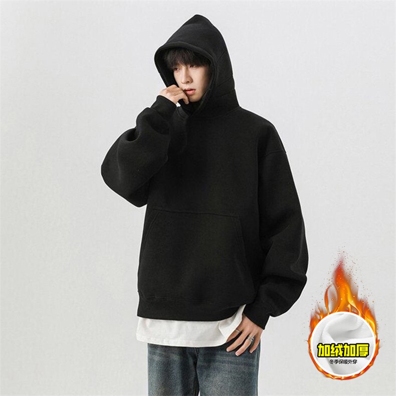 抖音得物高品质二开秋冬美式高街重磅结构辑明线连帽卫衣外套W75，女装短外套，电商A486