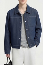 春款轻熟抖音小伙牛仔明线纯色休闲夹克店主风A236-JK5036-P120，男装夹克，电商A236