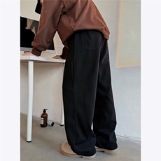 美式弯刀裤子男生秋冬季加绒加厚垂坠感卫裤宽松直筒阔腿拖地长裤，男装休闲裤，电商C306-1