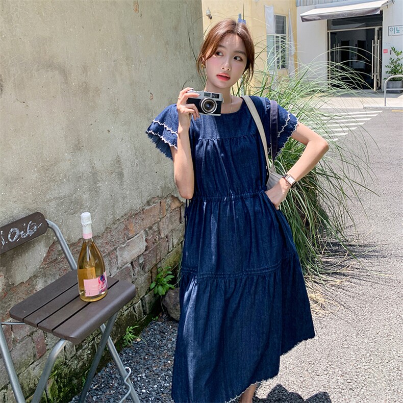 夏季新款纯色长款连衣裙B190-82375-P120-K178,女装连衣裙,一九零