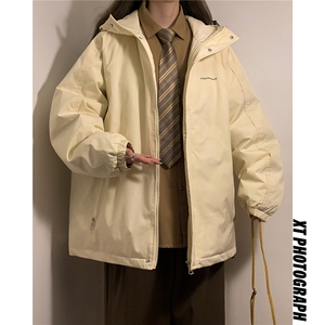 中性！2025冬季新款美式高街情侣棉服字母宽松港风棉衣23075-P118图片