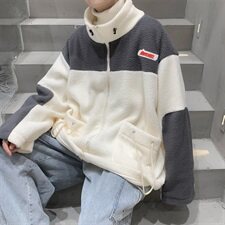 港风秋冬加绒加厚羊羔毛工装大口袋卫衣休闲外套M882，男装卫衣，星座1013-1