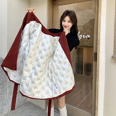 新款现！真狐狸毛保暖红色羽绒服外套2C133-6013-P285-K408，女装羽绒服，2C133