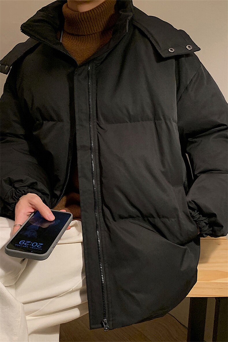 黄墙港风冬季休闲时尚宽松立领连帽棉服A247-MY200特批80控138,男装棉衣,电商A247