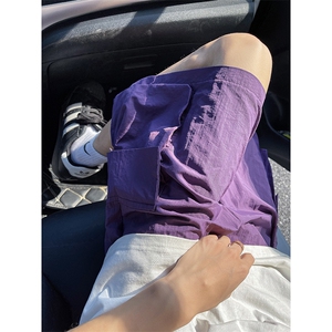 夏季美式高街冰丝hiphop运动五分工装裤短裤货号DK2428P38图片