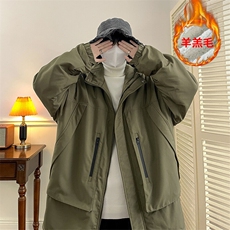 2023冬季新款港风罗莱大码大口袋羊羔毛棉衣M-5XHM22543-P110，男装棉衣，电商A022