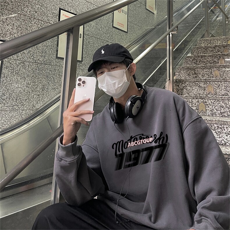 特P25控48 秋冬新款男士圆领卫衣宽松休闲日常百搭上衣WQ2449图片