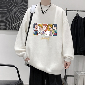 半高领毛衣男大码胖子针织衫毛线衣 M18396-P45 加绒款-P65图片